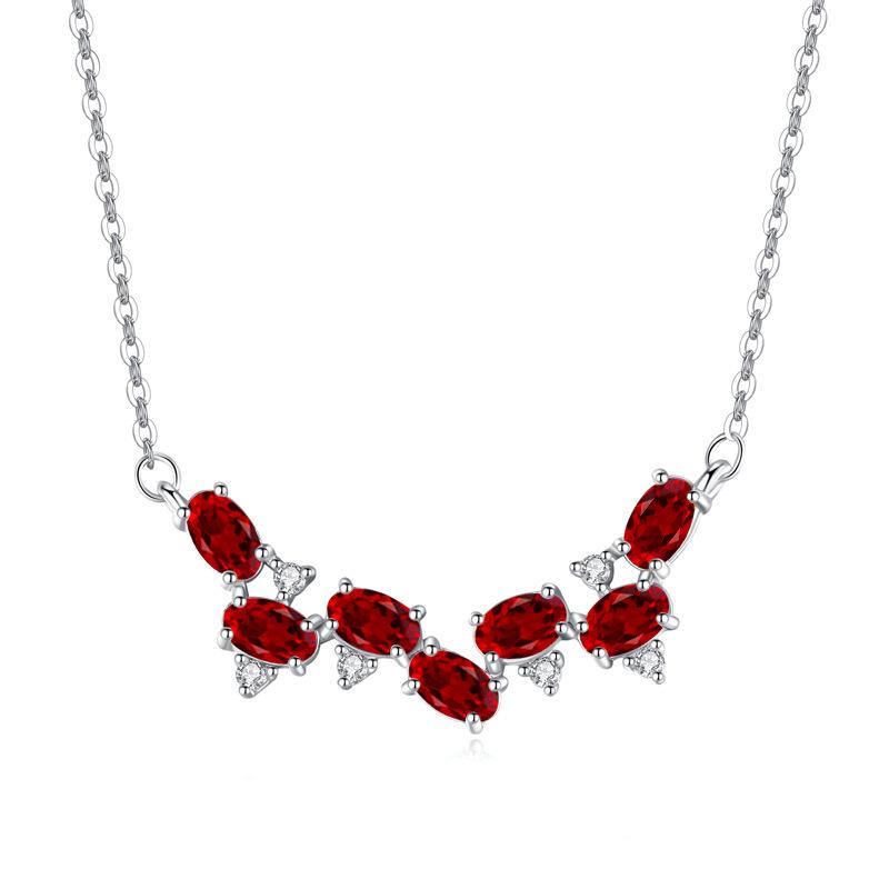 Natural stone wisteria flower smile pendant s925 sterling silver necklace women s high-end jewelry gift 925 silver