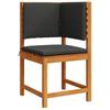 Garden Chair with Cushion Brown 50 X 50 X 91 Cm Solid Acacia Wood