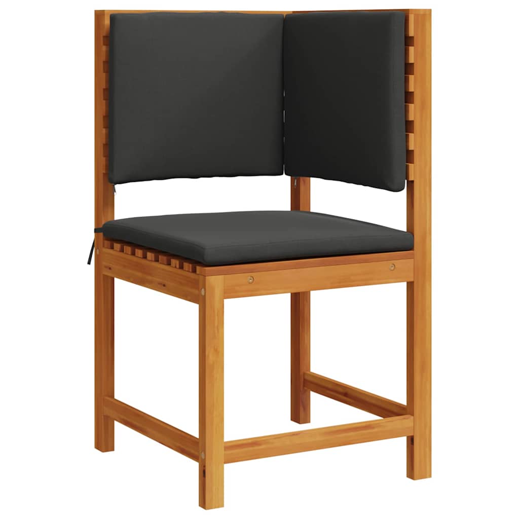 Garden Chair with Cushion Brown 50 X 50 X 91 Cm Solid Acacia Wood