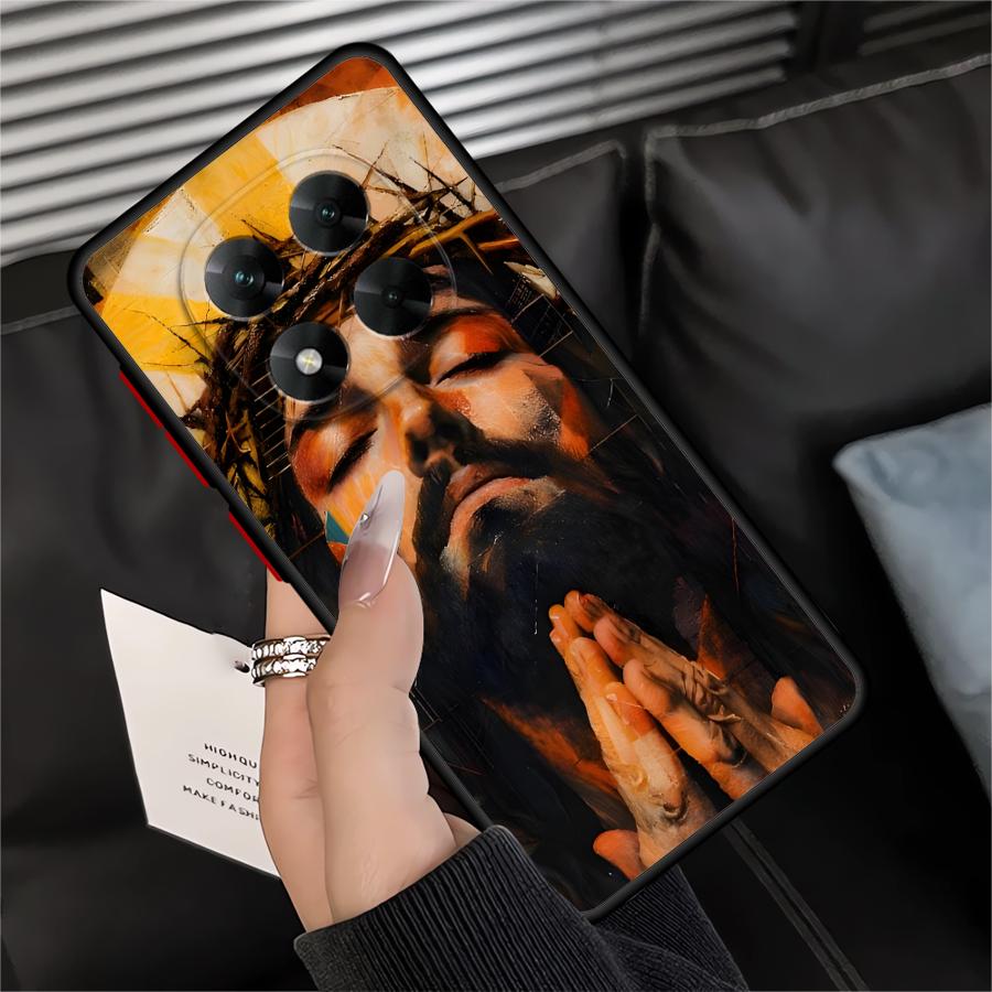 Funda Back Phone Cover Case for Xiaomi Redmi Note 14 9S 10 11 14C 12 A4 13 Pro Plus 13C Jesus