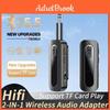 55 Lavalier Audio Bluetooth Vaorlo Transmitter Receiver 35mm Aux Tf Card Play Hifi Stereo Music Wireless Adapter For Car Tv Pc Airplane