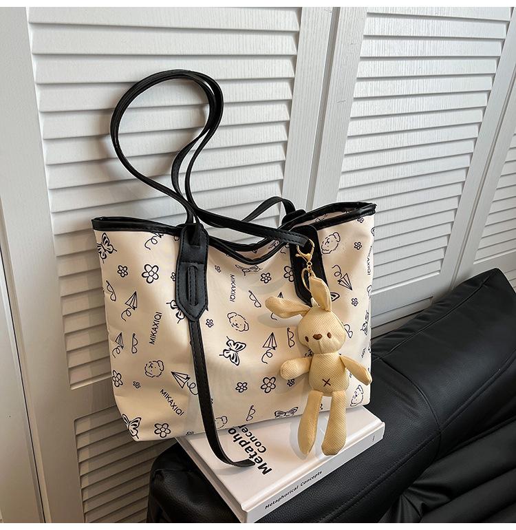 Versatile Spring 2025 New High-end Women's Bags, College Students In Class, Large-capacity Tote Bags, Shoulder Bags, Commuting