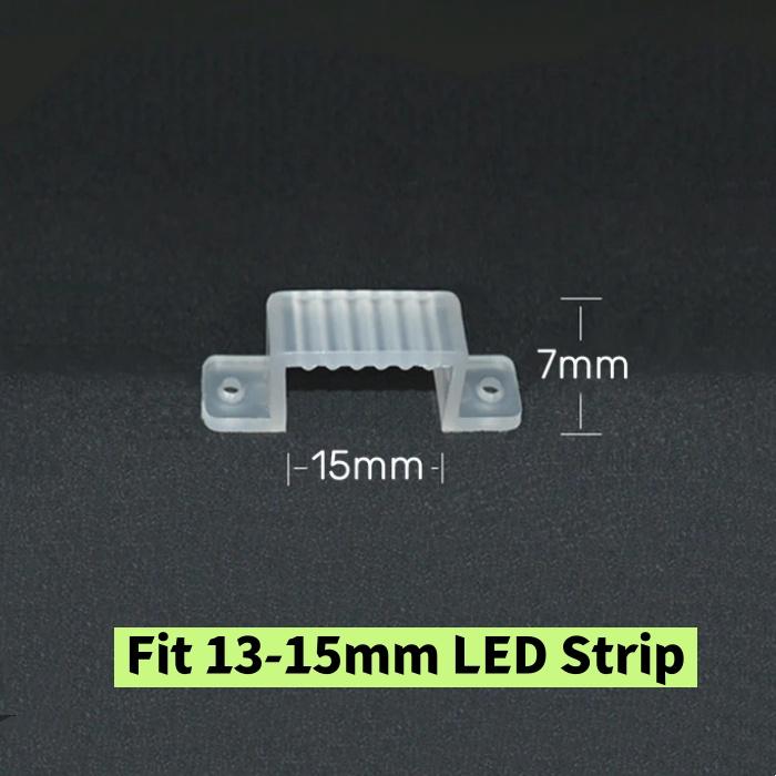 20/50/100pcs LED Neon Strip Fixed Clip Plastic Connector 6/10/20mm Flexible Silicone Tube Holder Strip Lights Buckle Accessories