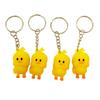 Liten gul and nøkkelring Pvc mykt lim Tegneserie Dyr Telefonanheng Bilnøkkelring Ryggsekkpynt Studentveskedekor Tilbehør