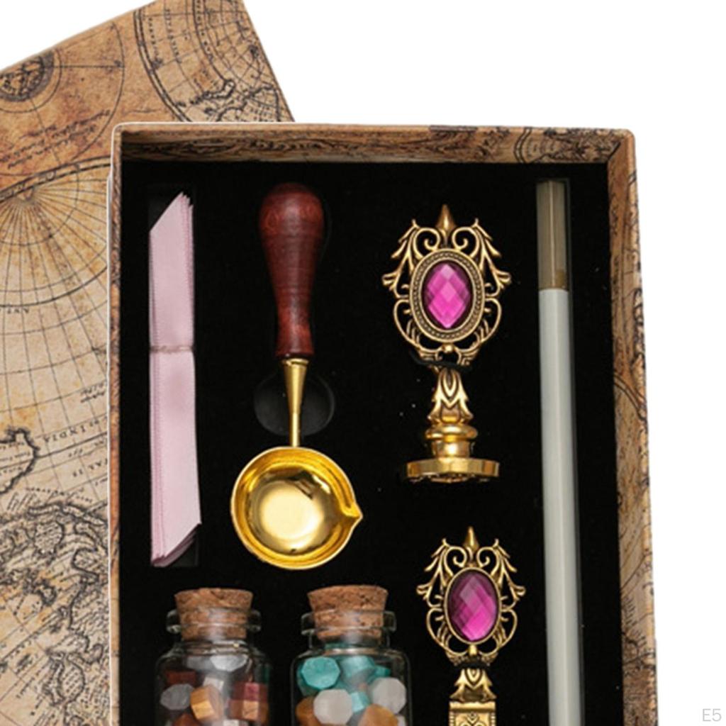 Classic Wax Seal Stamp Kit for Elegant Gift Wrapping and Crafts