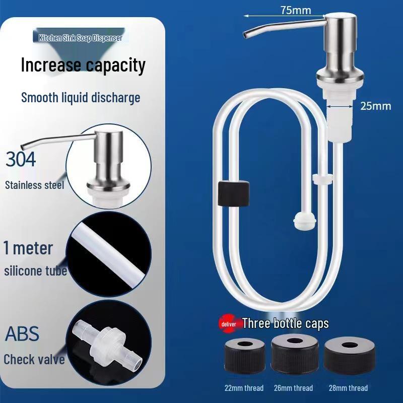 Extended Height Kitchen Sink Soap & Detergent Dispenser for Vegetable and Dish Washing