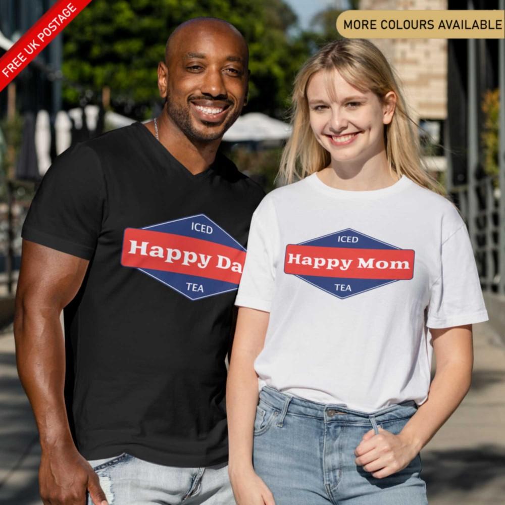 

Funny Happy Iced Tea T-Shirt – Mother’s and Father’s Day Gift for Mum or Dad Top 2XL