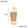 CARLIDANA 2PCS Manna High Quality Stainless Steel Emenal Flower Drinks Gold Color Non Tarnish Beach Ocean Charms for DIY Jewelry