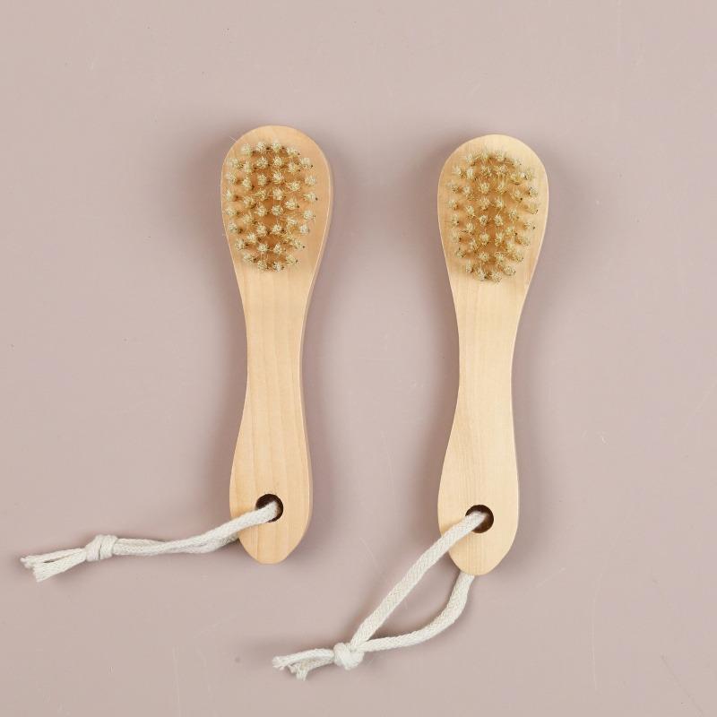 Bamboo Long-Handle Bath Brush: Pig Bristle & Massage Double-Sided Scrubber