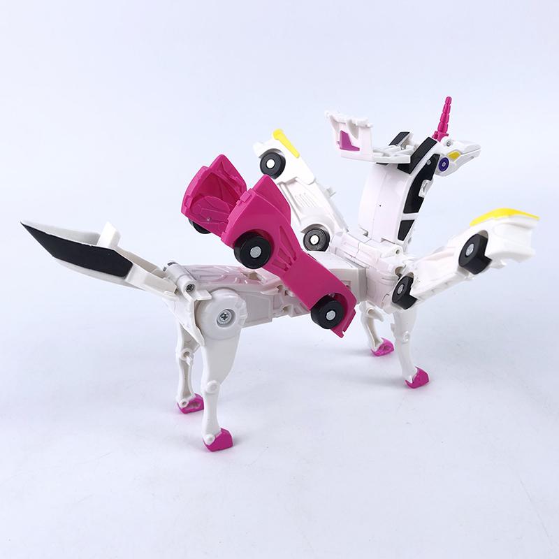 Tianyi Magisches Pegasus Einhorn Magnetische Absorption Kollision Verformung Auto Roboter Kinder Jungen und Mädchen Spielzeug Geschenk