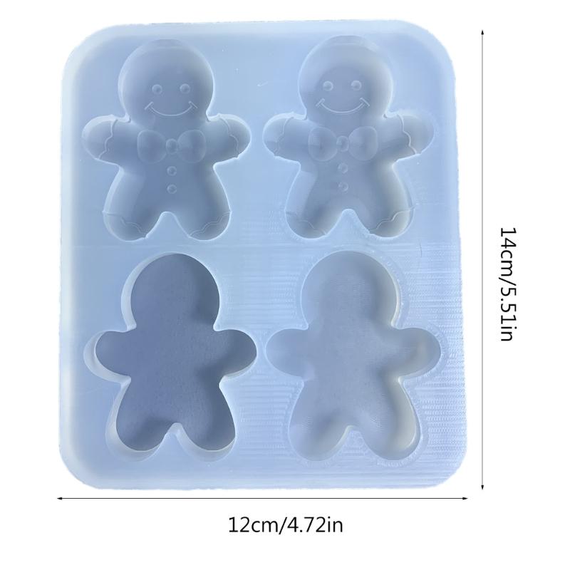 Holiday Cake Silicone Mold Christmas Chocolate Molds Gingerbreads Man Shape Baking Accessories Perfect for DIY Baking