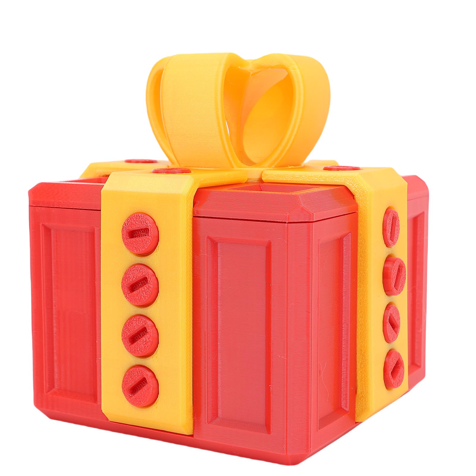 

Annoying Present Box with Screws Prank Screw Box Funny 3D Printed Present Box for Xmas Birthday Holiday 3.9 X 3.9in Red