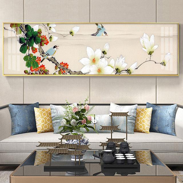 

Картина на холсте с изображением животных, птиц, деревьев, пейзажные постеры и принты, красочные настенные панно для гостиной, домашний декор, без рамки 20cm×40cm NoFrame