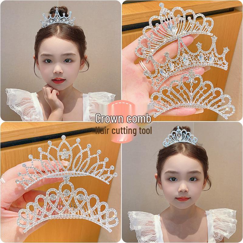 Krone Strass Haarkamm für Frauen & Mädchen - Prinzessin Geburtstag Haarspange Accessoire