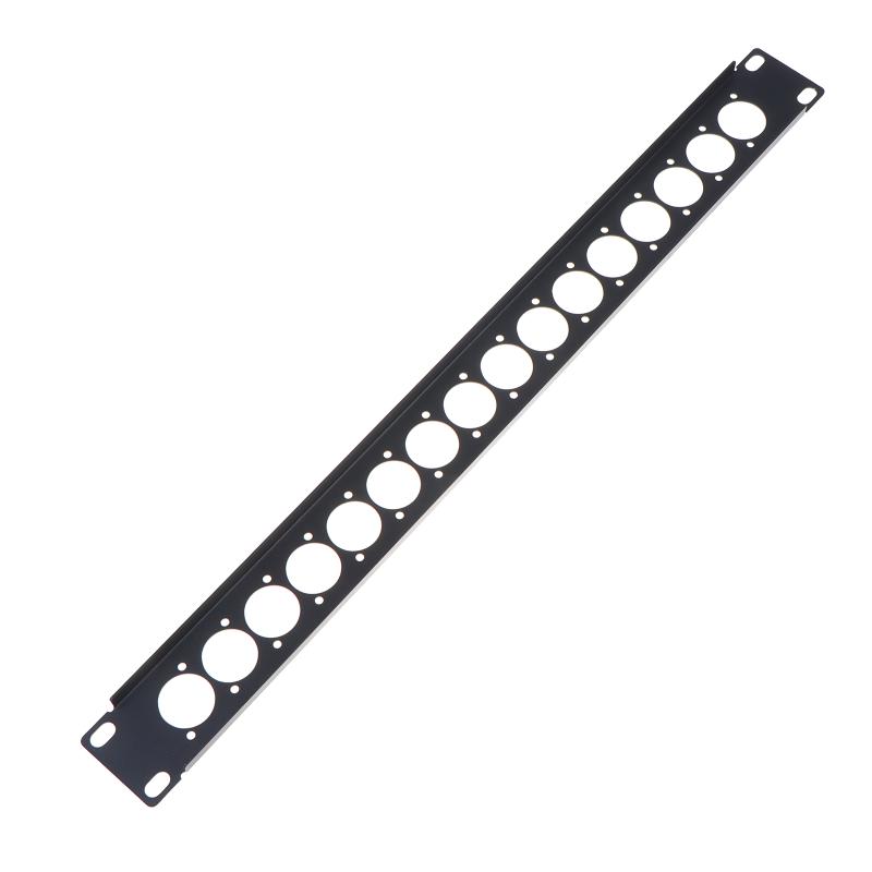 1U Rack Patch Metal Panel 4 8 12 16 Way Channel Flight Case Mount For Xlr Connecctor Speaker Jack Audio Cable Plug Socket