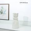 Nordic Ceramic Vase Flower Bottle White Bow Pot Ceramics Plants Vase for Dried Flower Living Room Home Wedding Table Decor Gift