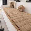 Sofa Cushion Nordic Minimalist Four Seasons Plush Sofa Towel Solid Color Stripes Thick Flannel Anti Slip Non Stick