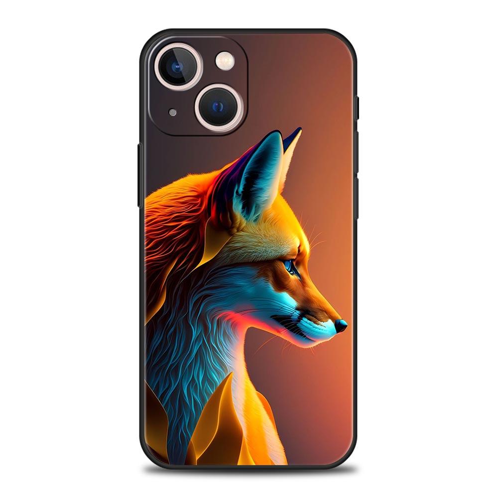 Phone Case Cover for iPhone 17 Pro Max 16 15 14 13 12 11 Pro Max Plus 17AIR Shockproof Soft TPU Shell Cute Animal Fox Fundas Bag