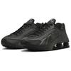 Nike Shox R4 Triple Black 2025 Men Sneakers Bright-Crimson HQ1988-001