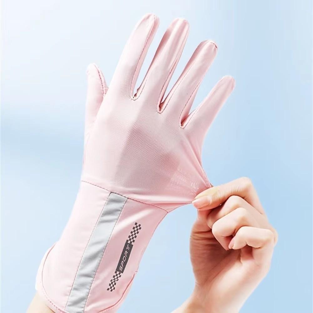 Non-slip Sunscreen Gloves Thin UPF 50 Gloves Fashion Finger Touch Screen Gloves  Summer