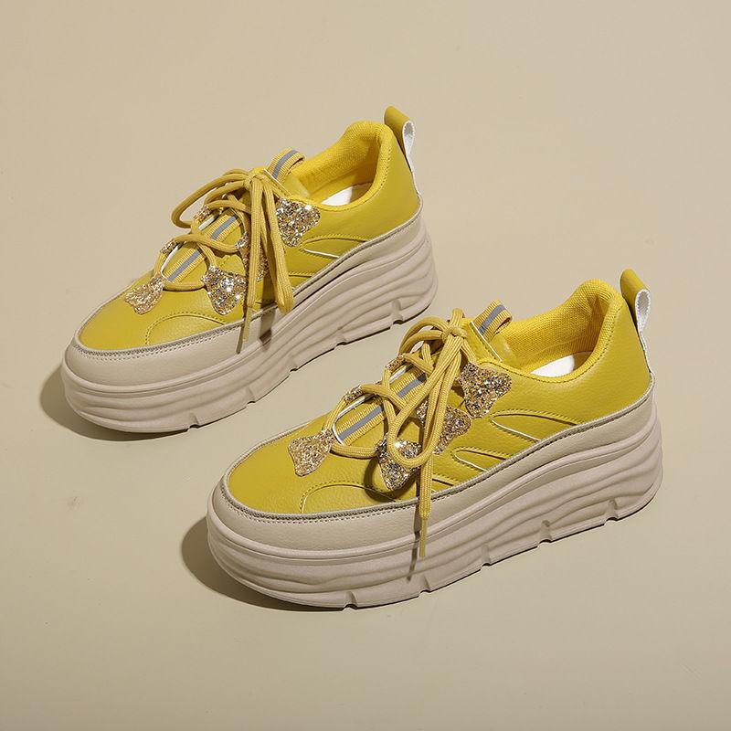 

Весенне-осенняя мода Блестки Высокие туфли на платформе для женщин 2025 Удобная и элегантная повседневная обувь для женщин 40