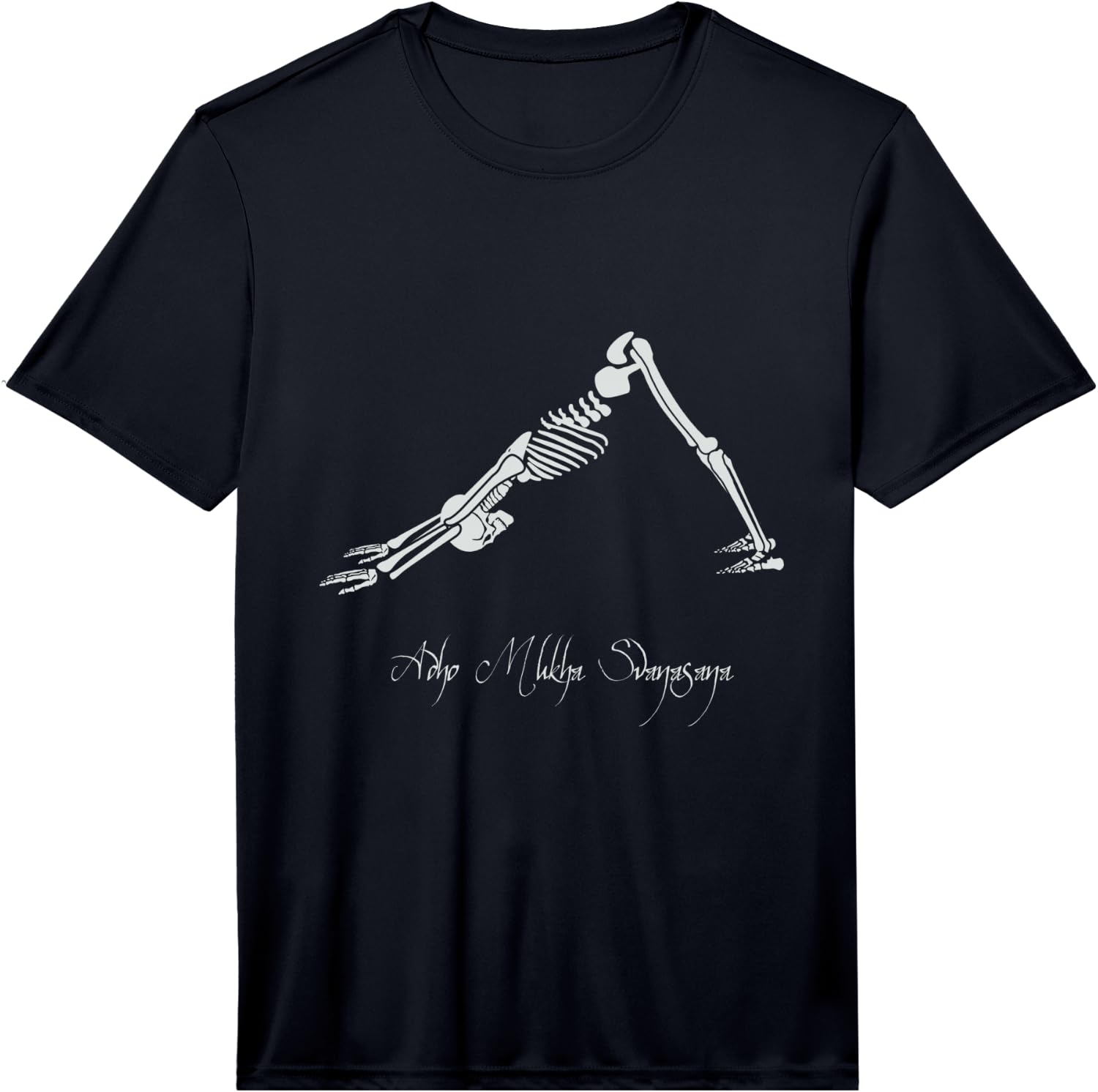Mens Human Skeleton Make Yoga Downward Facing Dog Pose Svanasana Performance T-Shirt Unisex T-Shirt XXXL
