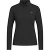 Striped Button Long Sleeve Polo Shirt Women Tops KG2142