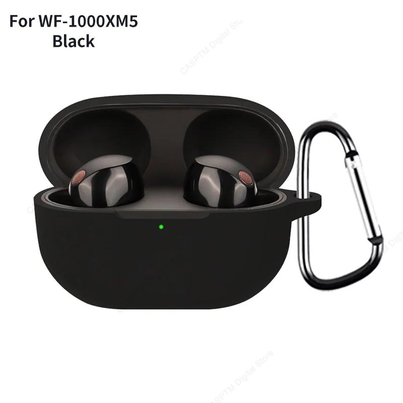 Silikonové pouzdro pro Sony WF-1000XM5 Měkký kryt pro SONY WF-1000XM5 WF-1000 XM5 Ochranné pouzdro na sluchátka WF-1000XM5 Funda s háčkem