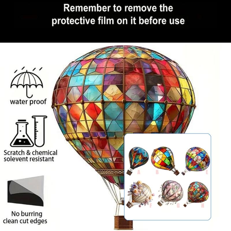 Colorful Hot Air Balloon Garden Decoration Acrylic Hanging Lanterns Easyly Installation For Walls Ceiling Window