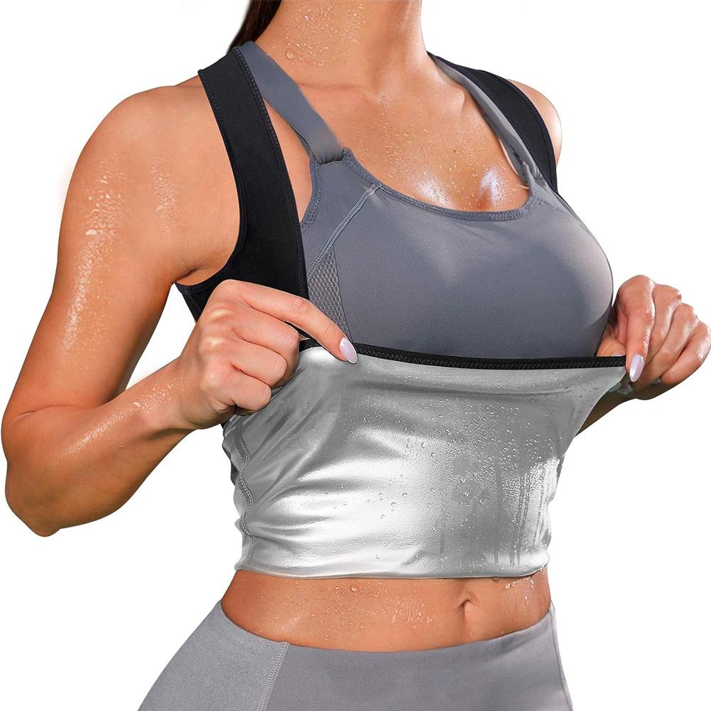 Women Sweat Vest Weight Loss Workout Tank Top Slimming Sauna Shirt Heat Trapping Waist Trainer