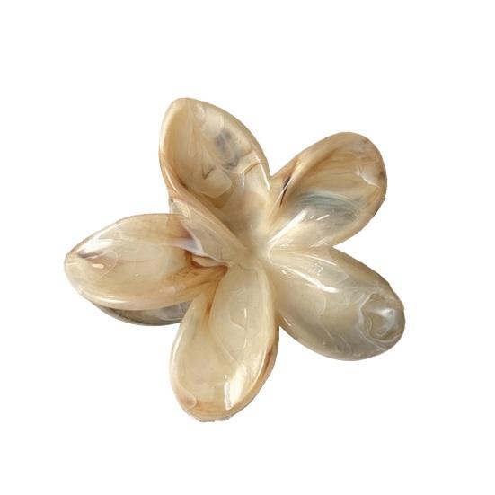 

Hair Claw Flower Shape Stable Grip Summer Back Head Hair Clip Vibrant Color Non-Slip Shower Hair Claw Hair Accessories E