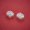 Sterling Silver 3D Auspicious Cloud Spacer Beads for DIY Jewelry and Beading Projects