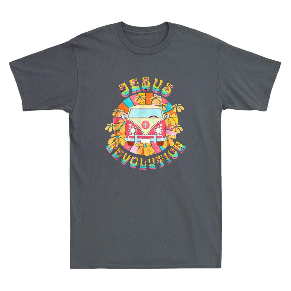 Jesus - Revolution People Retro Van Bus Christian Faith Vintage Men's T-Shirt