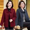 New Autumn/Winter Stylish Double-Sided Wool Coat for Middle-Aged Women - Slim Fit, Short, Age-Reducing, Versatile.