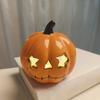 Halloween Ceramic Cat Pumpkin Figurine Carved Cat Pumpkin Tabletop Tealight Candle Holder for Indoor Home Party Decor