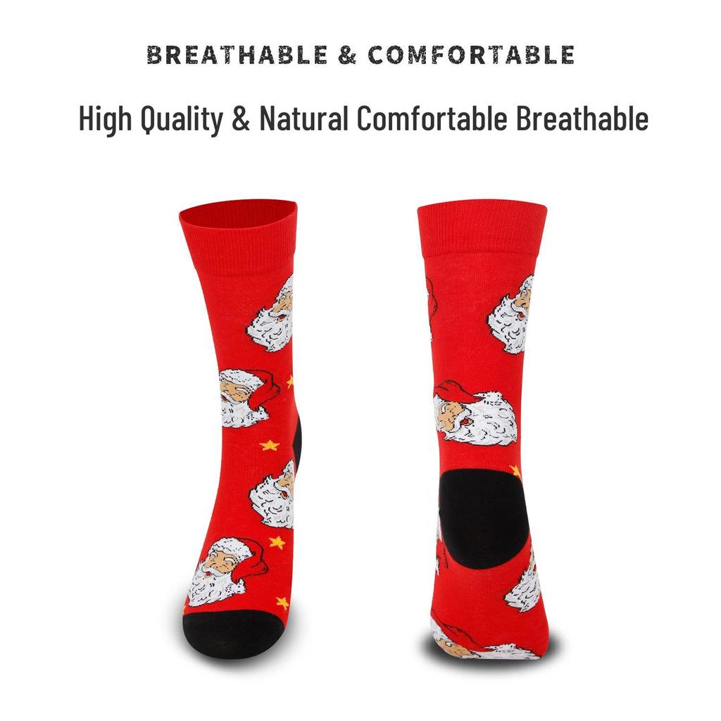 New Autumn/Winter Trendy Mid-Calf Cotton Socks for Men & Women – Personality Long Socks, Ideal for Christmas