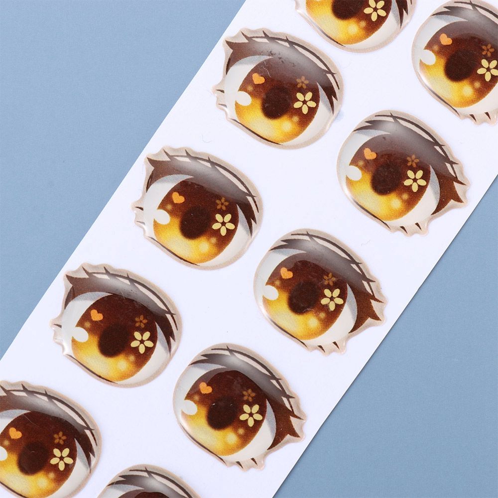 Anime Figurine Doll Love Cute Sticker Clay Decals Cartoon Eyes Stickers Face Organ Paster