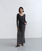 Loutaideu V-Neck Tie T-Shirt [Charcoal]