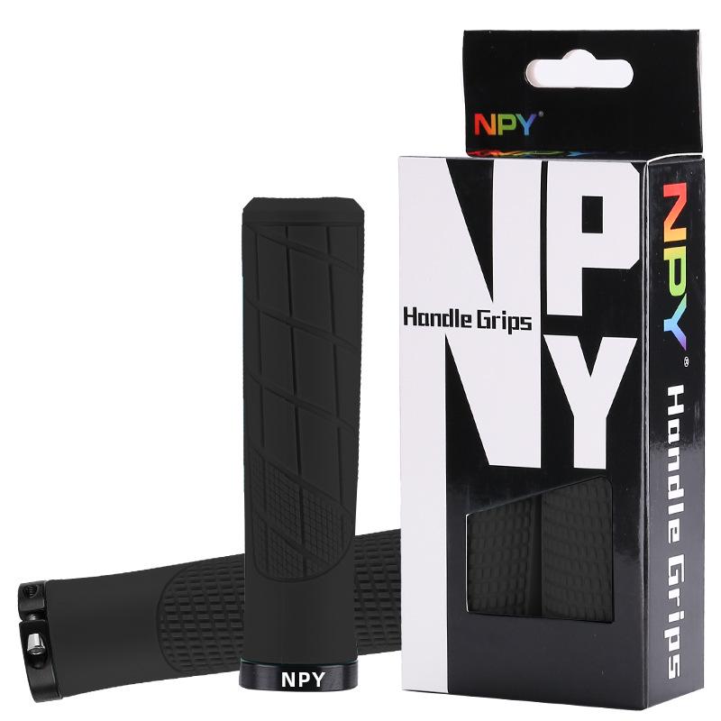 

NPY Anti-Slip Shock-Absorbing Mountain Bike Handlebar Grips with Aluminum Alloy Lock-On