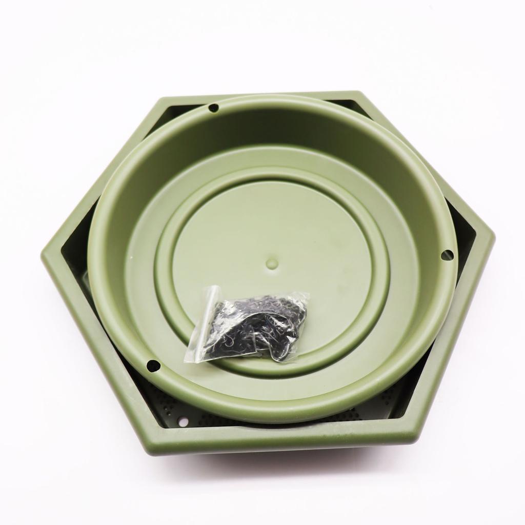 Pet Feeder Hanging Bird Feeder Outdoor Pet Bird Feeding Tray Metal Hooks Hanging Bird Baths for Outdoors Pet Supplies