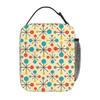 Mid Century Fifties Modern Atomic Retro Colors Insulated Lunch Bag Resuable Thermal Lunch Box Portable Cooler Bento Tote Bags