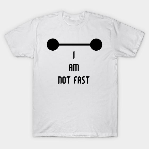 

Men Black Print T-shirt I Am Not Fast No-Cut Transfer Paper Print Cotton Tshirt M