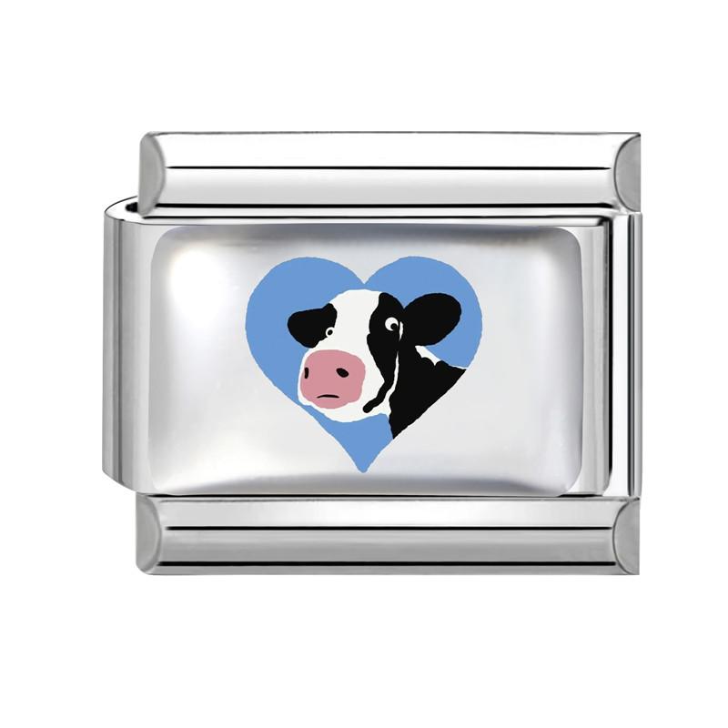 New Lovely Cat Dog Cow Fish Heart Y2K Wholesale Italian Charms Fit 9MM Stainless Steel Bracelet DIY Creative Jewelry Gifts