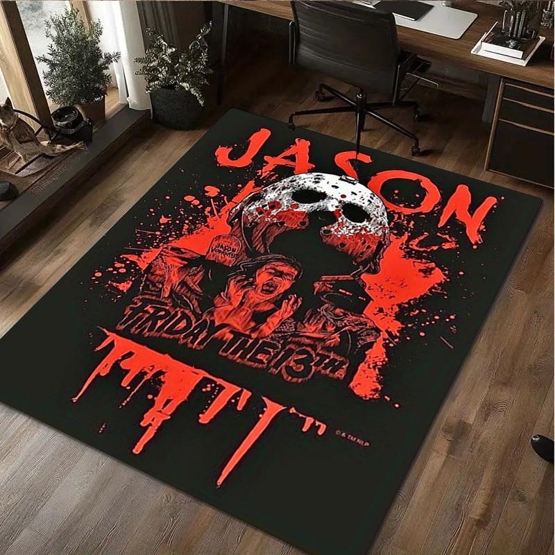 1Pc Jason Print Rug - Home Decoration Carpet For Living Room Bedroom Flooring Computer Chair Area Rug