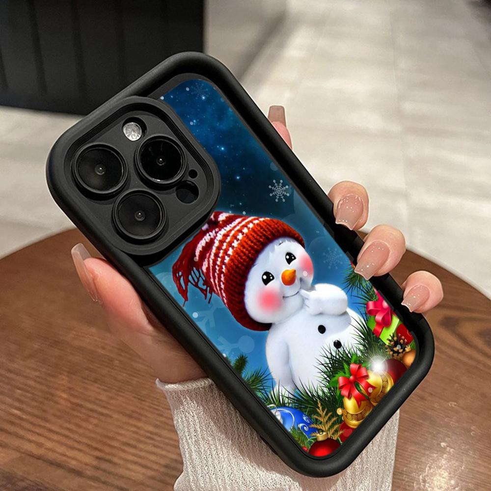 Sky Eye Ladder Soft Case for Samsung A06 A15 A25 A35 A55 A14 A24 A34 S23 S24 FE All Samsung Models Phone Cases Cover NY42 Merry Christmas Bear Deer
