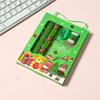 6pcs Christmas Stationery Set Kids Cartoon Pencils Eraser Ruler Memo Pads Pencil Knife Set School Supplies Back To School Gift