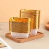 50Pcs Rectangular Aluminum Foil Tin Paper Cup Baking Cup Dessert Box Cake Box