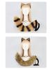 Handcrafted Cat Ear Headband with Fox Tail