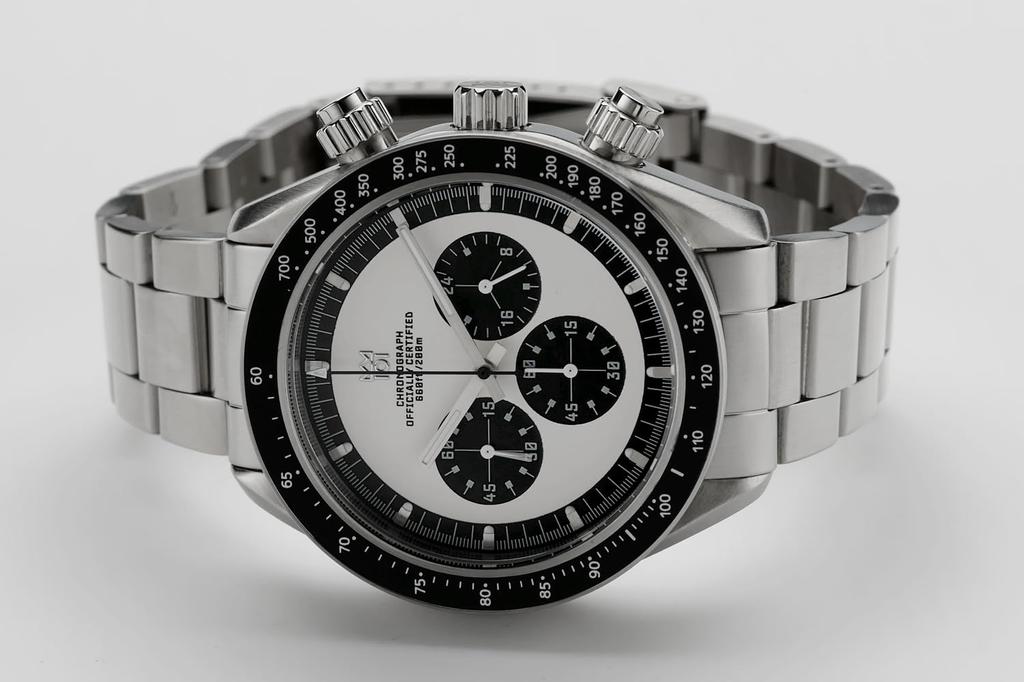 [HYAKUICHI 101] No.13 Hyakuichi Classic Chronograph No Date Center Chrono White Panda