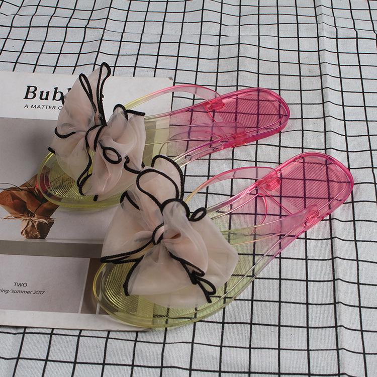 Yuzhihao Women s Fashion Bow Flat Thong Sandals Size 40